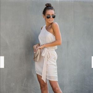 VICI dress-up one shoulder sequin mini dress